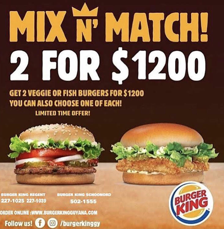 Burger King Guyana Deals & Promotions